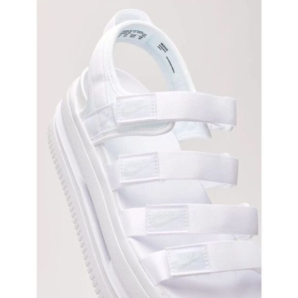 Nike DH0224-100 Women’s Sz 11 Icon Classic 4 Strap Platform White Sandals $110 - Picture 2 of 14